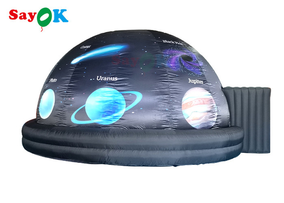 Tenda Cúpula de Projeção Planetário Inflável Impressa 6m Preto para Exibição Científica