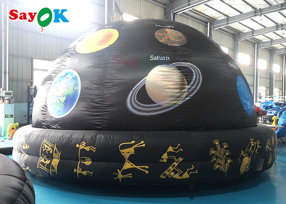 Tenda planetária inflável portátil com padrão impresso estrela inflável
