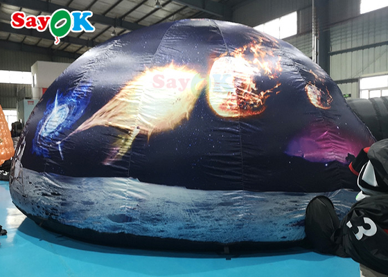 Barraca de planetário inflável portátil de expansão rápida com cúpula estrela inflável padrão impresso