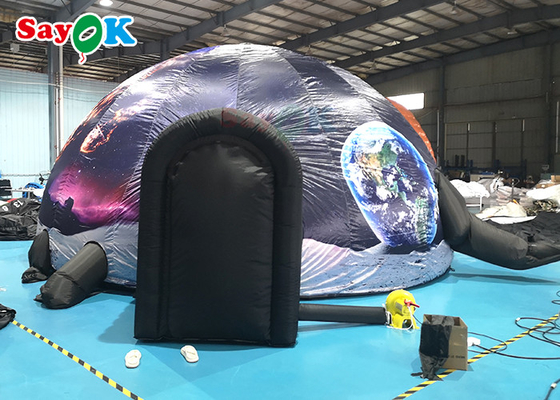 Barraca de planetário inflável portátil de expansão rápida com cúpula estrela inflável padrão impresso