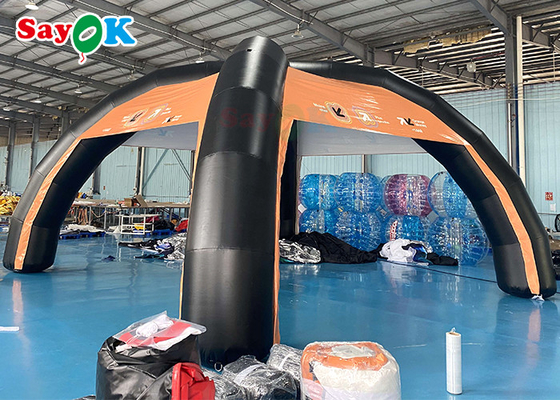 Barraca de ar inflável personalizada de PVC 7 x 4 m estrutura de suporte tenda de aranha inflável
