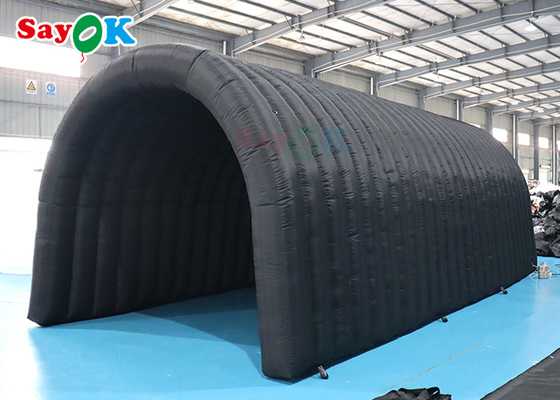 Barraca de túnel inflável preta Oxford 210D multifuncional para exposições de atividades