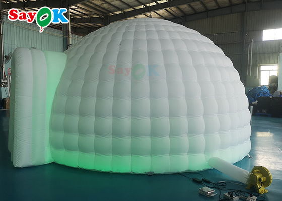 Barraca de bolha inflável branca para acampamento ao ar livre 6 x 5 x 3,2 mH