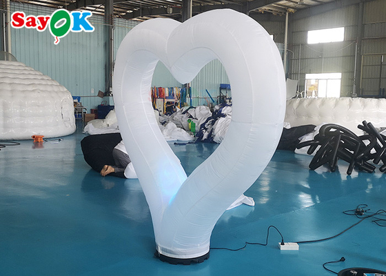 Modelo inflável gigante With Light do coração do amor da decoração do casamento do balão