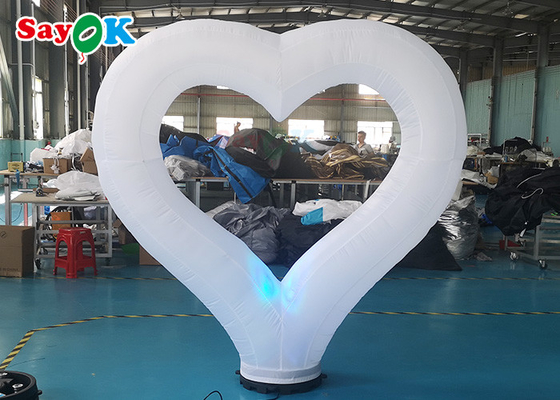 Modelo inflável gigante With Light do coração do amor da decoração do casamento do balão