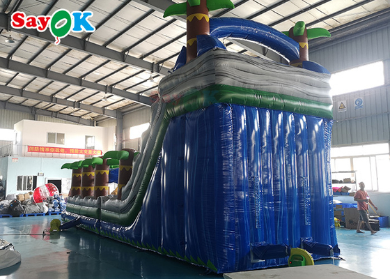 Slide gigante de salto OEM engraçado explodir palmeira de água slide salto inflável casa de salto inflável com slide