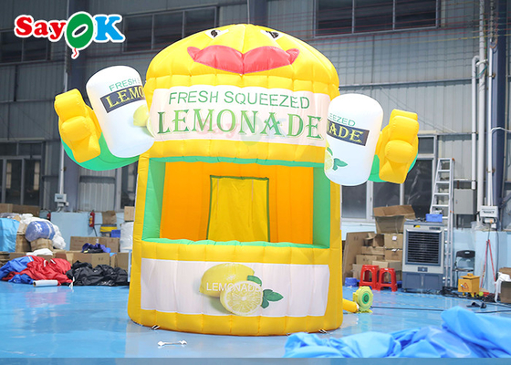Tenda inflável de gramado Tenda de fora Tenda inflável de limonada com sopro de ar para promoção