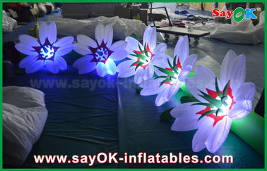 Corrente de flor inflável de nylon da decoração da iluminação para o casamento e o evento
