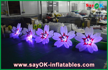 Corrente de flor inflável de nylon da decoração da iluminação para o casamento e o evento
