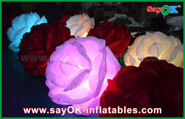 Diodo emissor de luz que ilumina a flor inflável do diâmetro Rosa da decoração da iluminação com o ventilador do CE/UL