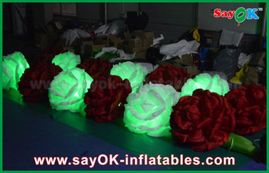 Diodo emissor de luz que ilumina a flor inflável do diâmetro Rosa da decoração da iluminação com o ventilador do CE/UL