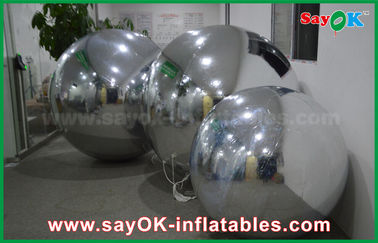 do ar inflável da decoração do balão da prata da bola do espelho do PVC de 0.6mm estilo apertado do selo