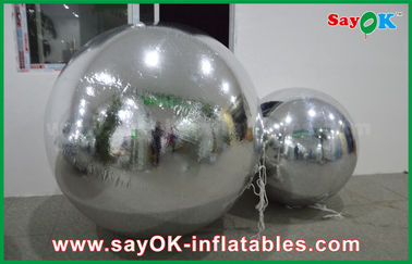 do ar inflável da decoração do balão da prata da bola do espelho do PVC de 0.6mm estilo apertado do selo