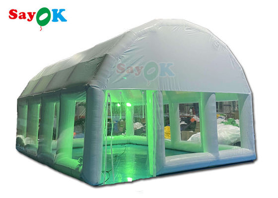 Tenda de casa inflável 0,55 mm Pvc Tenda de ar inflável clara Cúpula hermética Para cobertura de piscina