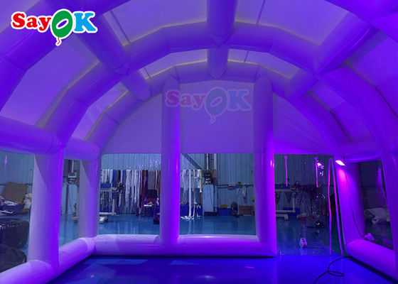 Tenda de casa inflável 0,55 mm Pvc Tenda de ar inflável clara Cúpula hermética Para cobertura de piscina