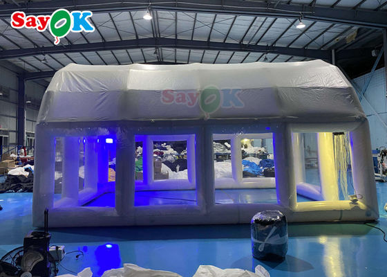 Tenda de casa inflável 0,55 mm Pvc Tenda de ar inflável clara Cúpula hermética Para cobertura de piscina