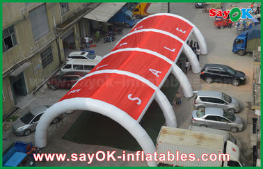 Porta inflável gigante vermelha e branca da barraca do ar para a exposição ou o evento