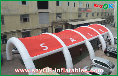 Porta inflável gigante vermelha e branca da barraca do ar para a exposição ou o evento