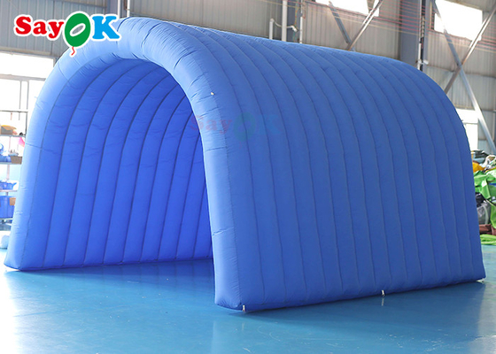 Entrada inflável inflável feita sob encomenda do futebol do túnel 5x5x3mH dos azuis marinhos