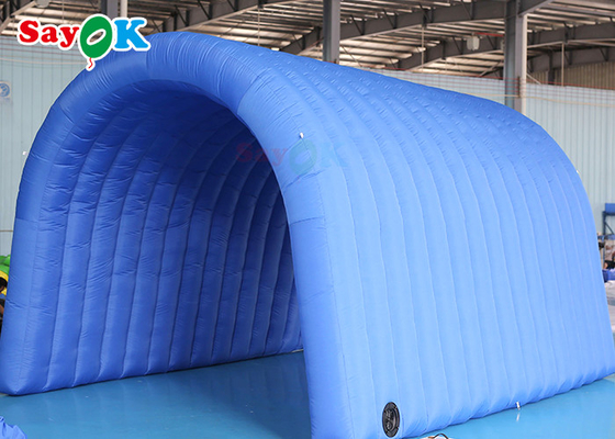 Entrada inflável inflável feita sob encomenda do futebol do túnel 5x5x3mH dos azuis marinhos