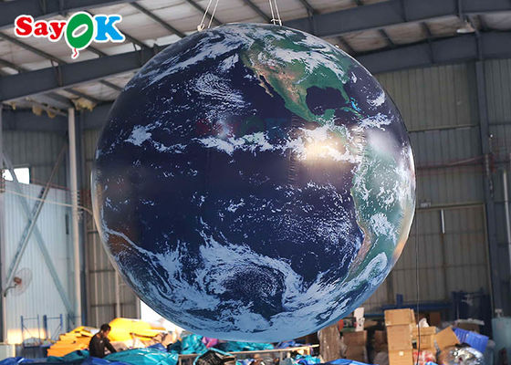 Globo inflável da terra do PVC do OEM para anunciar a bola do planeta da explosão