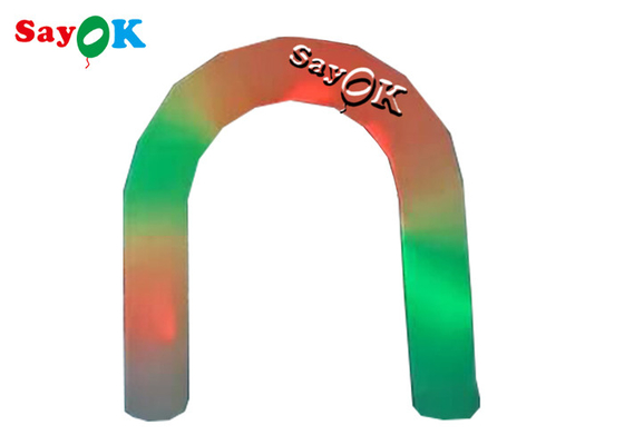 Diodo emissor de luz que ilumina 2.5m Dia Oxford Cloth Inflatable Arch para o arco inflável Logo Printing da raça dos eventos do partido