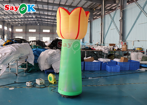 Flor inflável gigante do diodo emissor de luz 3d que ilumina a modelagem da propaganda de Toy Custom Plant Fungus Flower