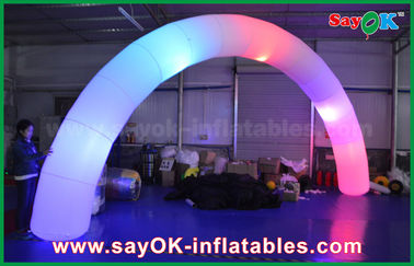 Porta inflável da maneira do arco do arco 63cm DIA Nylon Cloth Inflatble Lighting do arco-íris para a decoração