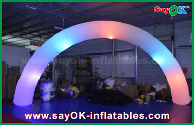 Porta inflável da maneira do arco do arco 63cm DIA Nylon Cloth Inflatble Lighting do arco-íris para a decoração