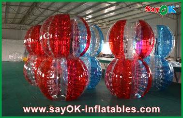 Jogos infláveis do jardim vermelhos e futebol abundante da bolha da bola azul do PVC/TPU para o jogo adulto/crianças