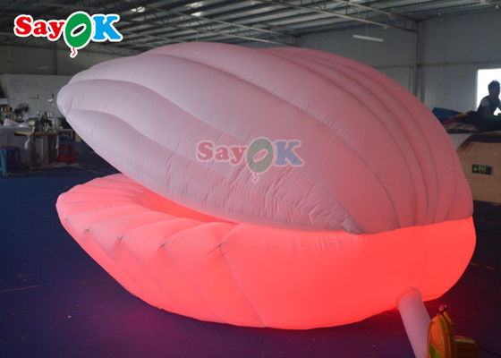 de pano inflável gigante de Shell Oxford da fase do diodo emissor de luz de 4m concha do mar conduzida inflável para o partido