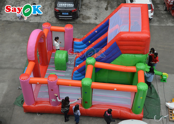 Tela anti-incêndio inflável Jumping Bounce House Castelo de salto para centros de jogos