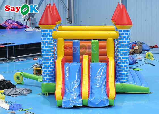Castelo Bouncy comercial combinado inflável colorido da corrediça de água da casa do leão-de-chácara