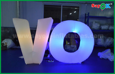 Decoração inflável de nylon da iluminação de Lingting, letras infláveis com ventilador e controlador remoto