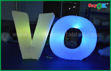 Decoração inflável de nylon da iluminação de Lingting, letras infláveis com ventilador e controlador remoto