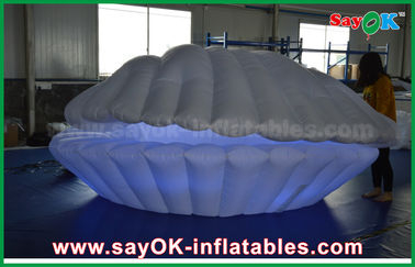 Diodo emissor de luz inflável Shell da decoração da iluminação de pano de nylon branco para anunciar