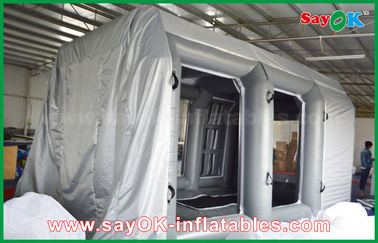 Cabine de pulverizador inflável do PVC dos produtos infláveis feitos sob encomenda cinzentos gigantes para o carro