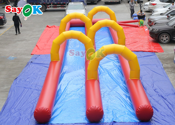 Deslizamento inflável ao ar livre Entretenimento atraente Deslizamento de água inflável gigante de 20 m Para parque de diversões
