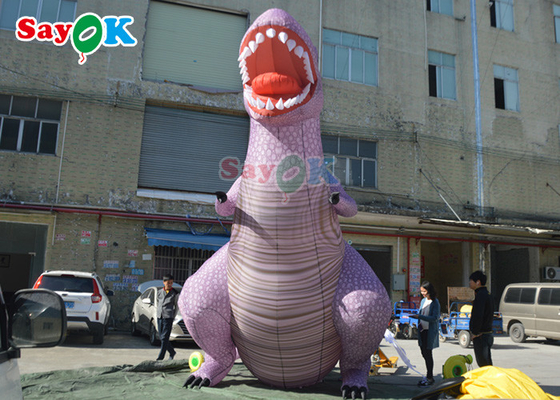 Dinossauro inflável de Natal Grande Tamanho 5m Dinossauro inflável Tyrannosaurus Rex Impressão completa
