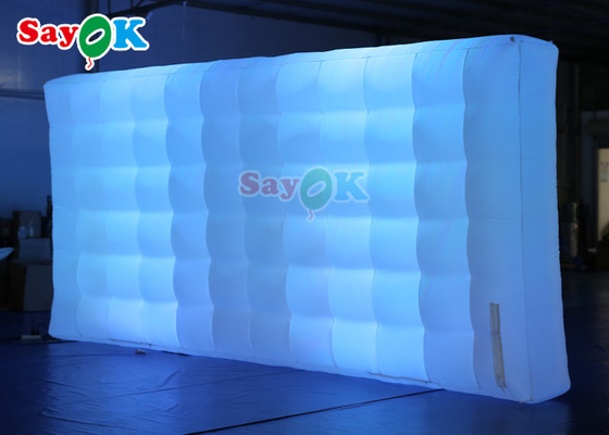 Oxord Cloth inflável Photo Booth Backdrop Led Iluminação de parede LED inflável colorida