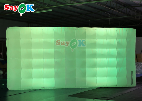 Oxord Cloth inflável Photo Booth Backdrop Led Iluminação de parede LED inflável colorida
