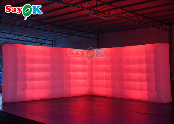 Oxord Cloth inflável Photo Booth Backdrop Led Iluminação de parede LED inflável colorida