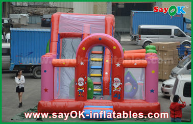 Castelo Bouncy inflável mágico da zona impermeável inflável vermelha da explosão do salto do PVC