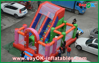 Castelo Bouncy inflável mágico da zona impermeável inflável vermelha da explosão do salto do PVC