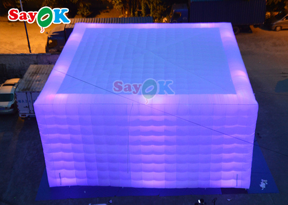Tenda de gramado inflável automática 10x10x5m Tenda de festa inflável Led Tenda de ar inflável