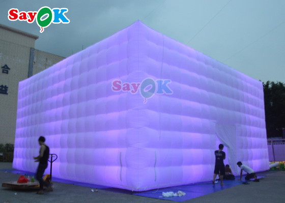 Tenda de gramado inflável automática 10x10x5m Tenda de festa inflável Led Tenda de ar inflável