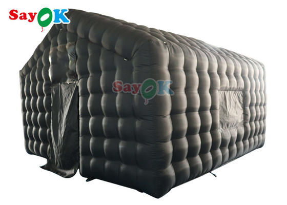 6x5x4mH Tenda de Clube Inflável Custom Preto Grande Portavel Iluminação LED de Festa Inflável Aluguel de Clube Noturno