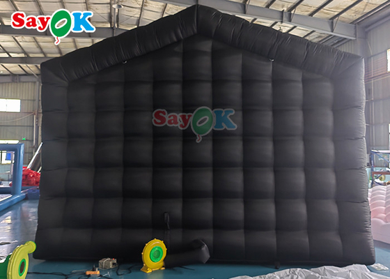 Custom Negro Large 20ft Inflatable Air Tent Party Portátil Iluminação LED Clube Noturno Inflável