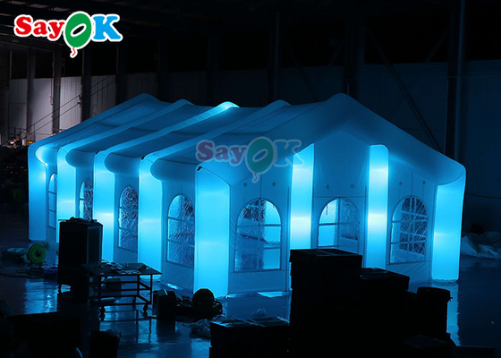 Barraca inflável com estrutura de clube noturno para festa personalizada cor branca