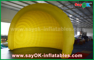 Tenda inflável para o exterior capacete amarelo tenda de ar inflável tenda de iglu inflável domo de tenda para evento / festa